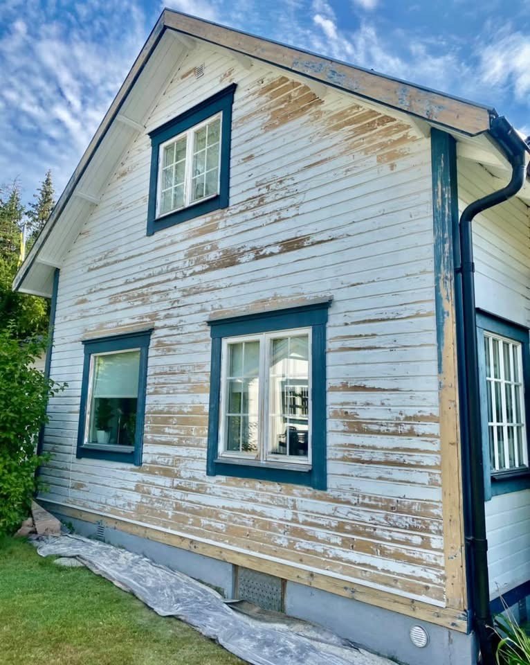 Fasad- och gavelmålning av villor i Nora och Sörby, Örebro – bild 2