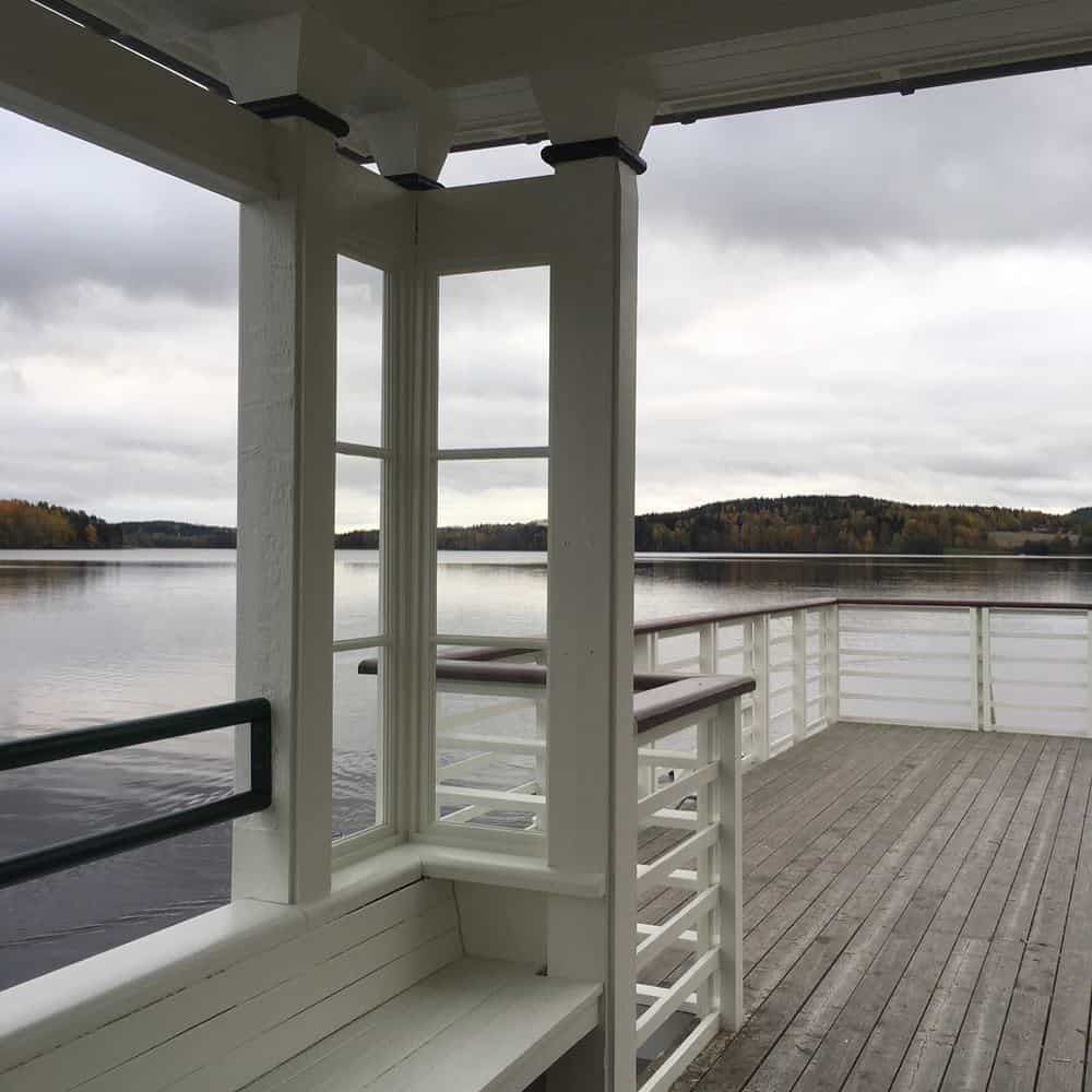 Målning av paviljongen vid Nora strandpromenad – bild 8